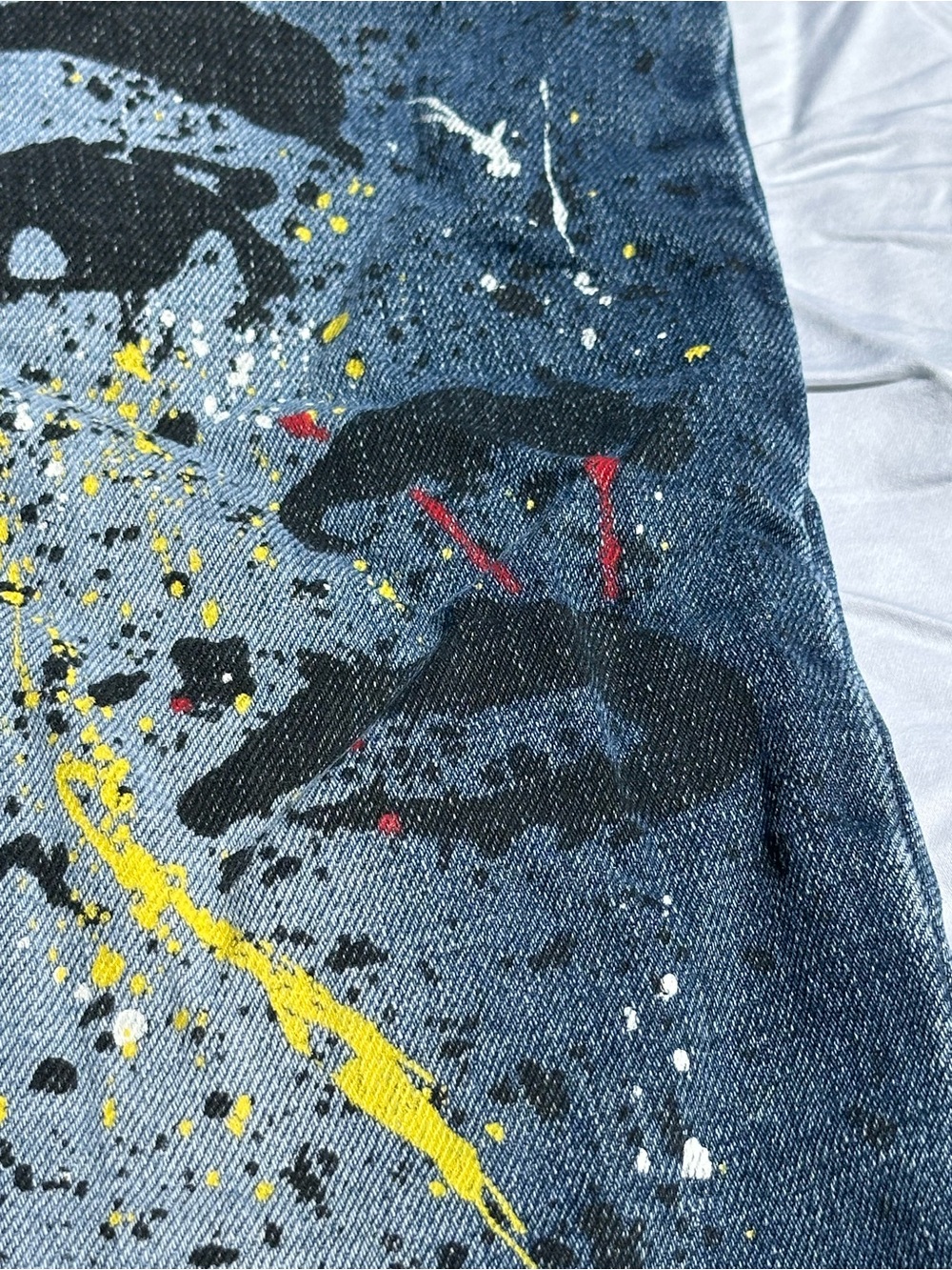 Express Jeans Button Fly Artist Graffiti Sz 9
